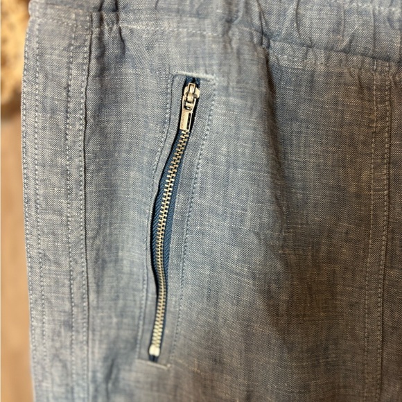 Athleta Chambray Blue Relaxed Drawstring Jogger Pants - Picture 5 of 6